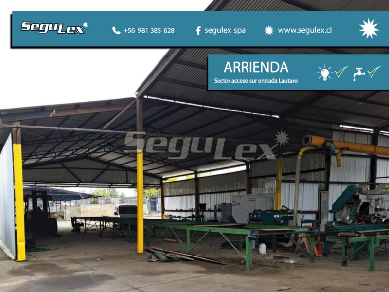 Se arriendan dos bodegas industriales, Lautaro