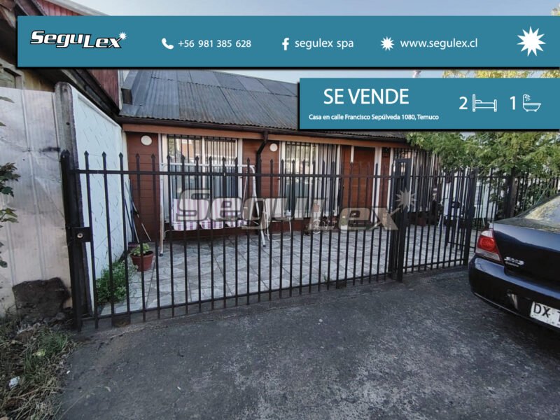 Casa en calle Francisco Sepulveda 1080, Temuco